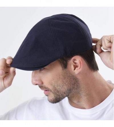 Newsboy Caps Simple Newsboy Hat Flat Cap SL3026 - Navy - CI12IGSI1IR