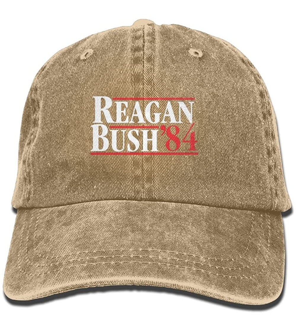 Cowboy Hats Reagan Bush 84 Plain Adjustable Cowboy Cap Denim Hat for Women and Men - CS18DLH9CNR