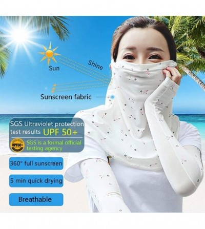 Balaclavas UV Face Mask Sun Protection Scarf Shields Gaiter Neck Summer Balaclava Bandana UPF 50+UV Block for Women - CL198GA...