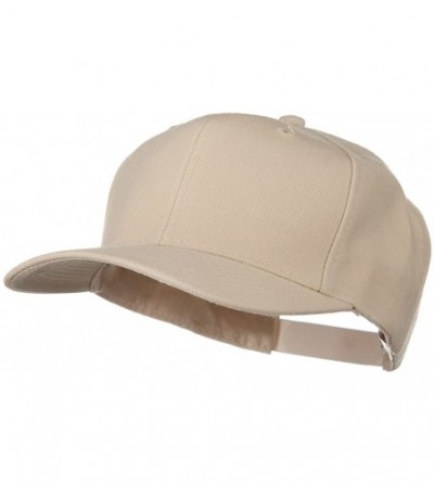 Baseball Caps Solid Wool Blend Prostyle Snapback Cap - Tan - CS11918FLEJ