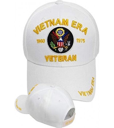 Baseball Caps Vietnam Era Veteran U.S. Eagle Logo Mens Cap [White - Adjustable] - CY180NKQKNZ