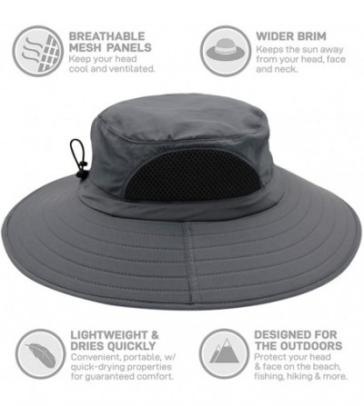 Sun Hats Bonnie Sun Hats for Women Men Waterproof UV Protection Wide Brim Hat Fishing - Darkgrey - CV197Y6KMMO
