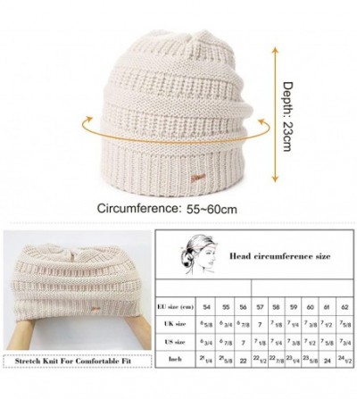 Newsboy Caps Wool Knitted Visor Beanie Winter Hat for Women Newsboy Cap Warm Soft Lined - 99724_olive - CM18KINK8UG