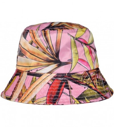 Bucket Hats Fashion Print Bucket Hat Summer Fisherman Cap for Women Men - Pink - C618U2RC93R