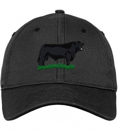 Baseball Caps Custom Low Profile Soft Hat Angus Bull Embroidery Animal Name Cotton Dad Hat - Dark Denim - C618QRDCWAD