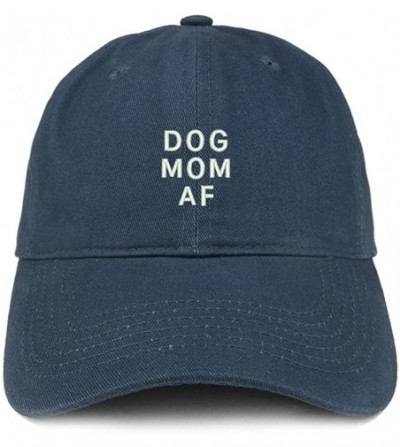 Baseball Caps Dog Mom AF Embroidered Soft Cotton Dad Hat - Navy - CC18GHS6297