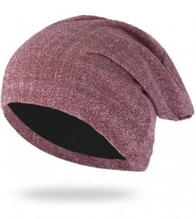 Skullies & Beanies Baggy Warm Caps Hat for Men Women- Sttech1 Crochet Winter Wool Knit Ski Beanie Skull Slouchy Hat (Red) - R...
