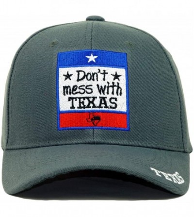 Baseball Caps Don't Mess with Texas Embroidery Hat Lone State Adjustable Baseball Cap - Gray - CJ193SK7YOI