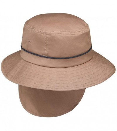 Sun Hats Shelton Sun Hat - UPF 50+- Unisex- Neck Cape- Ready for Adventure- Designed in Australia - Camel/Navy - CX12O6IVP2S