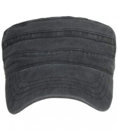 Sun Hats Unisex Outdoor Flat top Baker Boy Peaked Cap Sunscreen Hat - Black - C518RZIIEGT