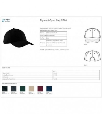 Baseball Caps Port & Company - Pigment-Dyed Cap (Charcoal) - C6119MP1W5X