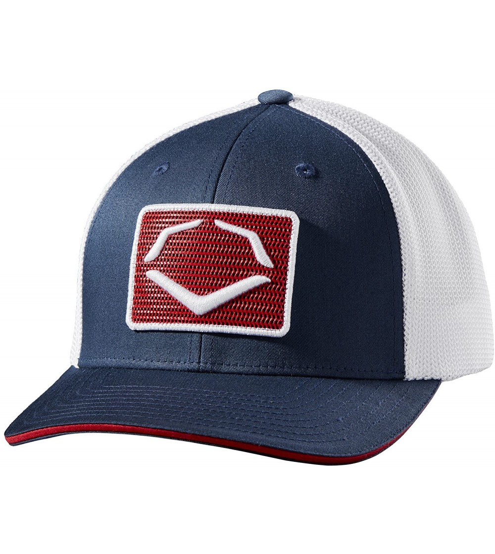 Baseball Caps Rank Flexfit Mesh Baseball Cap - Scarlet/White - C418X8LG03X