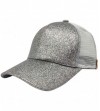 Baseball Caps Gliter Sequin Mesh Dad Hat - Silver - CY18DS40A5E