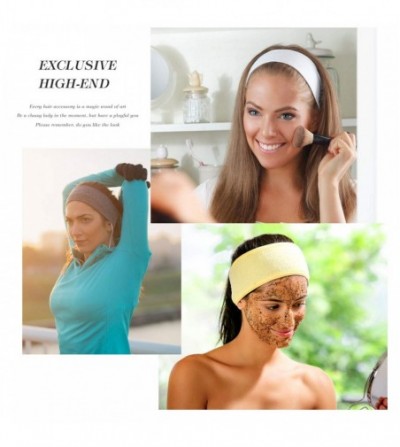 Headbands Facial Spa Headband Adjustable Stretch - Black+Pink - C018Z0AW3UI