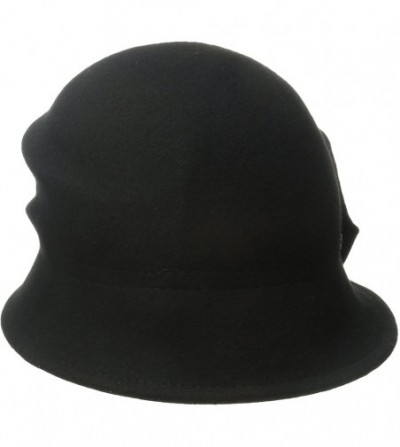 Sun Hats Women's Alexandrite Wool Trilby Hat with Flower Trim - Black - C11190984D9