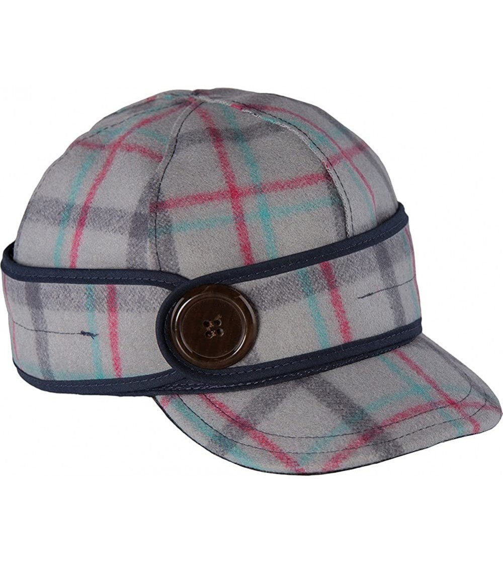 Newsboy Caps Button Up Cap - Decorative Wool Hat with Earflap - Thimbleberry - CV12BIYTEVJ