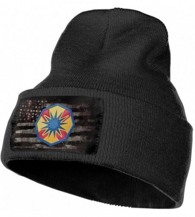 Skullies & Beanies US Army 13th Corps Support Command Mens Beanie Cap Skull Cap Winter Warm Knitting Hats. - Black - CS19204EUCC