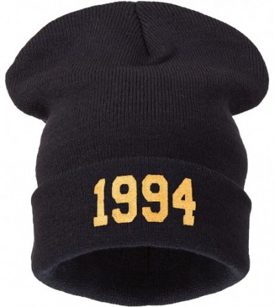 Skullies & Beanies Winter Black 1994 Beanie Hat and Snapback Men and Women Winter Cap - 1994 Black Gold - CM11HOJ0TCV