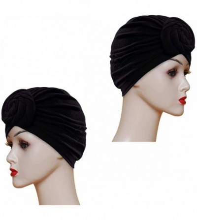 Skullies & Beanies Women Pre-Tied Bonnet Turban for Women Printed Turban African Pattern Knot Headwrap Beanie - CU192UWHG3L