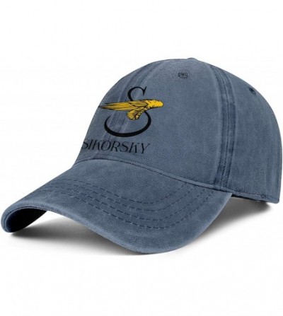 Baseball Caps Unisex Womens Men Cute Denim Baseball Hat Adjustable Mesh Captain Flat Caps - Blue-96 - C218T0OMAW8