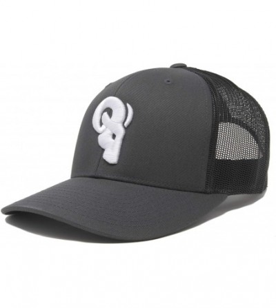 Baseball Caps Trucker Hat - Snapback Two-Tone Mesh Durable Comfortable Fit Premium Quality - Steel / White - CI199ZEH6O2