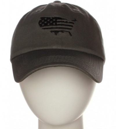 Baseball Caps Embroidery Classic Cotton Baseball Dad Hat Cap Various Design - Usa Dark Gray - CA17XMK6IGQ