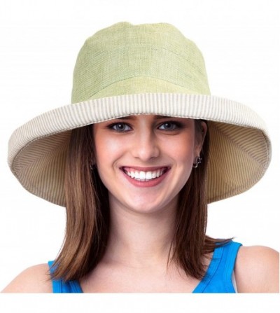 Sun Hats Womens Bucket Hat UV Sun Protection Lightweight Packable Summer Travel Beach Cap - 1 Green - C018H7YO59E