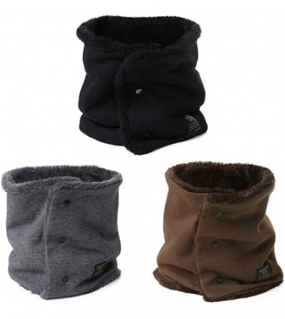 Skullies & Beanies Unisex Knit Beanie Visor Cap Winter Hat Fleece Neck Scarf Set Ski Face Mask 55-61cm - 99718-black - CZ18LL...