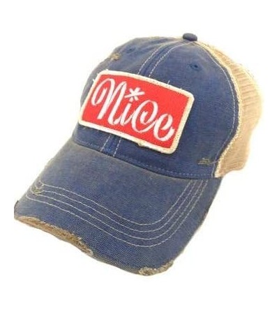 Baseball Caps Nice Patch on Baseball Hat - Blue - CH18ZG507UX