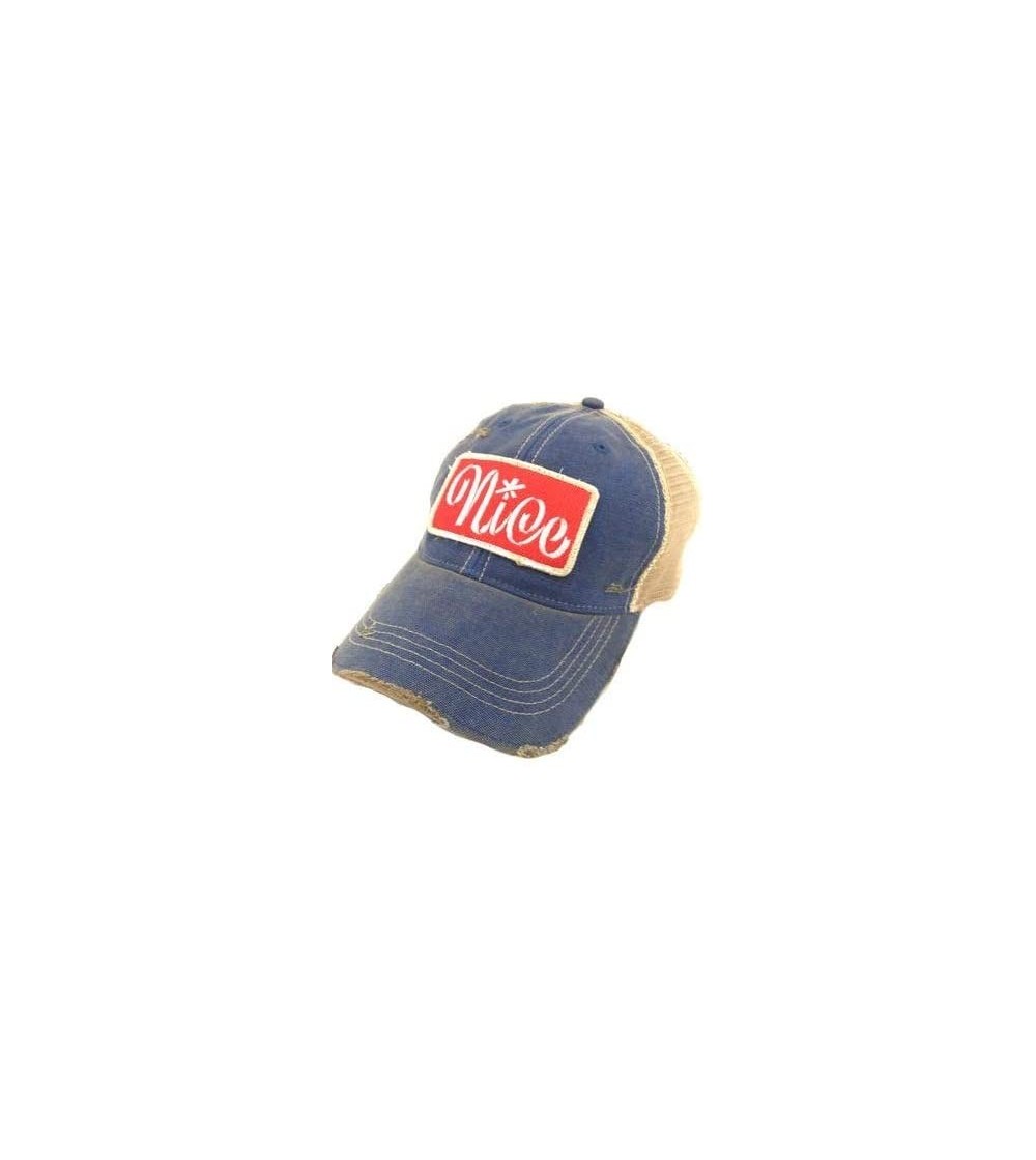 Baseball Caps Nice Patch on Baseball Hat - Blue - CH18ZG507UX