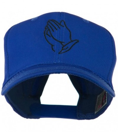 Baseball Caps Praying Hands Embroidered Cap - Royal - CS11IH3JL9Z