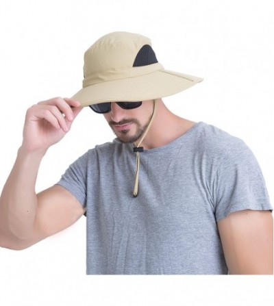 Sun Hats Sunscreen Waterproof Breathable Adjustable Women Momoon - Khaki-x - CW18Z2X38XY