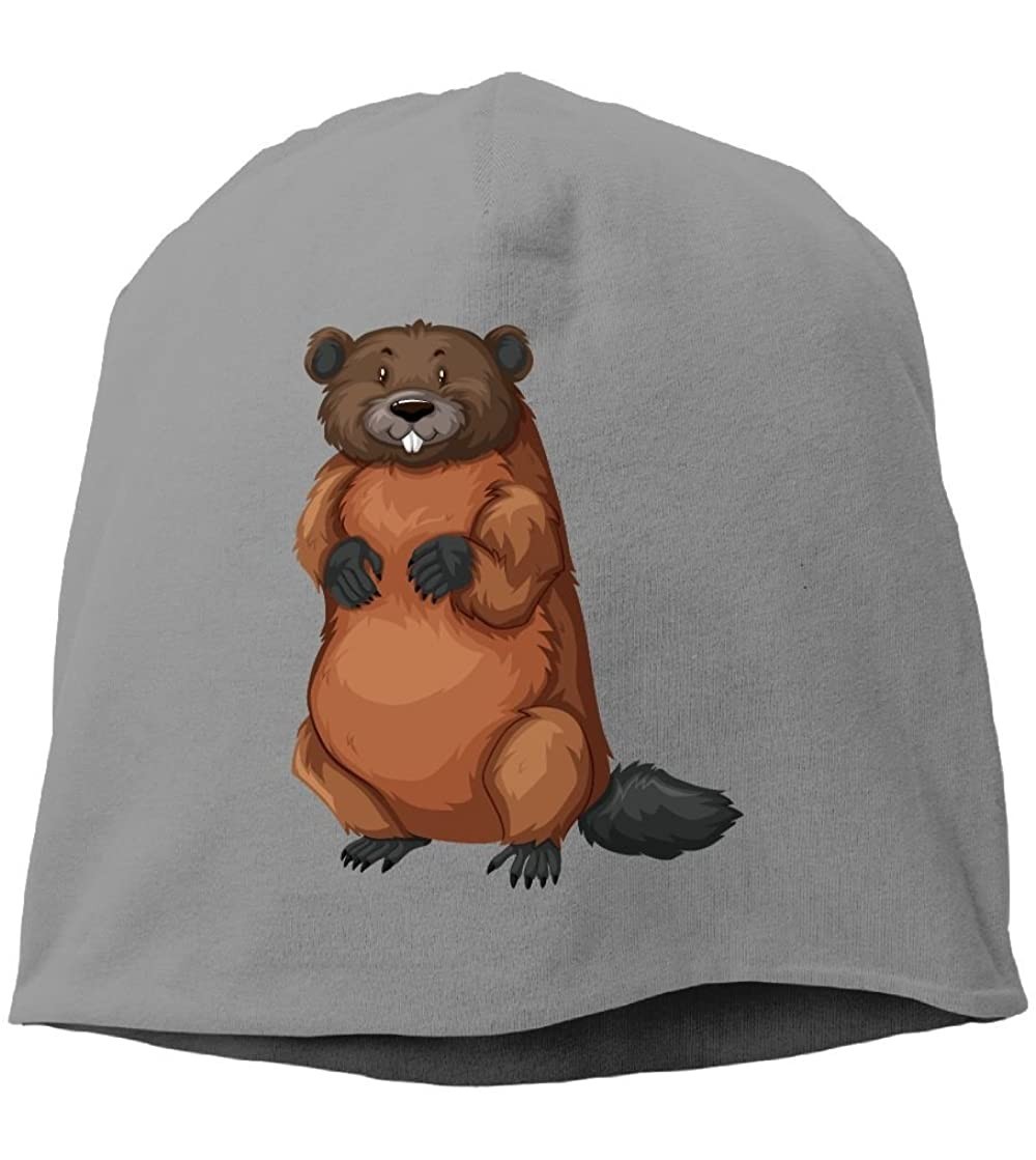 Skullies & Beanies Headscarf Lifelike Groundhog Hip-Hop Knitted Hat for Mens Womens Fashion Beanie Cap - Deepheather - CT18IE...