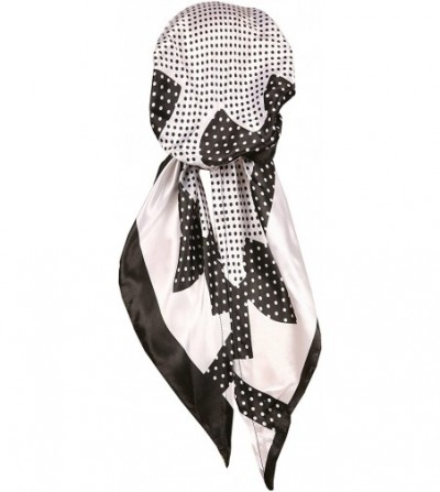 Skullies & Beanies Women's Silk Feel- Pre-Tied- Printed- Fitted Headscarf- Chemo Cap Bandana Sleep Turban Head Scarf - C012IQ...