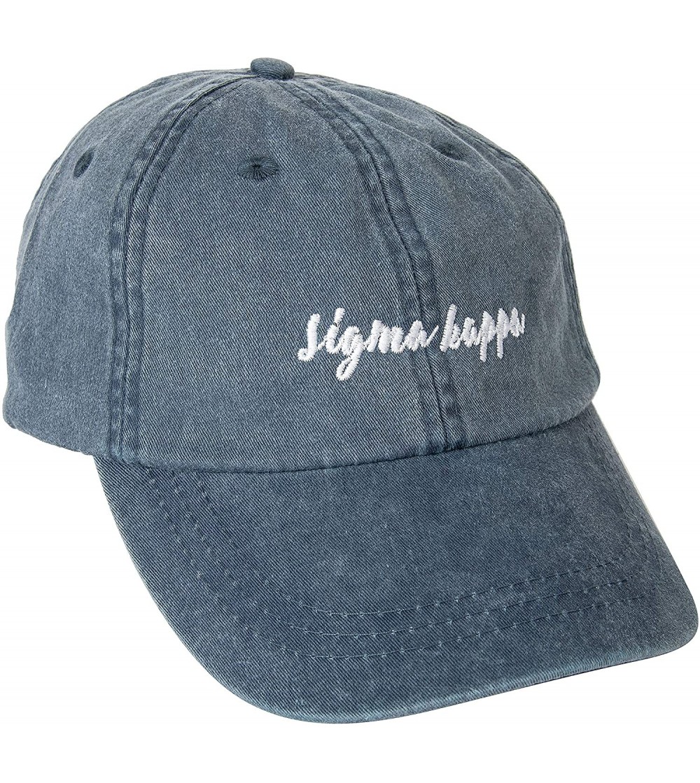 Baseball Caps Sigma Kappa (N) Sorority Baseball Hat Cap Cursive Name Font Adjustable Leather Strap Sig Kap - Midnight Blue - ...