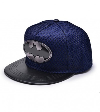 Baseball Caps Bat Man Logo Baseball Cap w/Black Mesh Hip-hop Snapback Hat - Navy - CW12M73YPN7