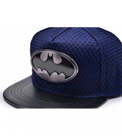 Baseball Caps Bat Man Logo Baseball Cap w/Black Mesh Hip-hop Snapback Hat - Navy - CW12M73YPN7