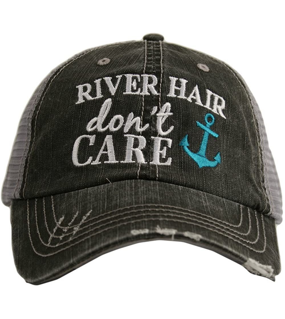 Baseball Caps Katydid KDC-TC-164 Teal River Hair Don't Care Trucker - CW182AU2EL9
