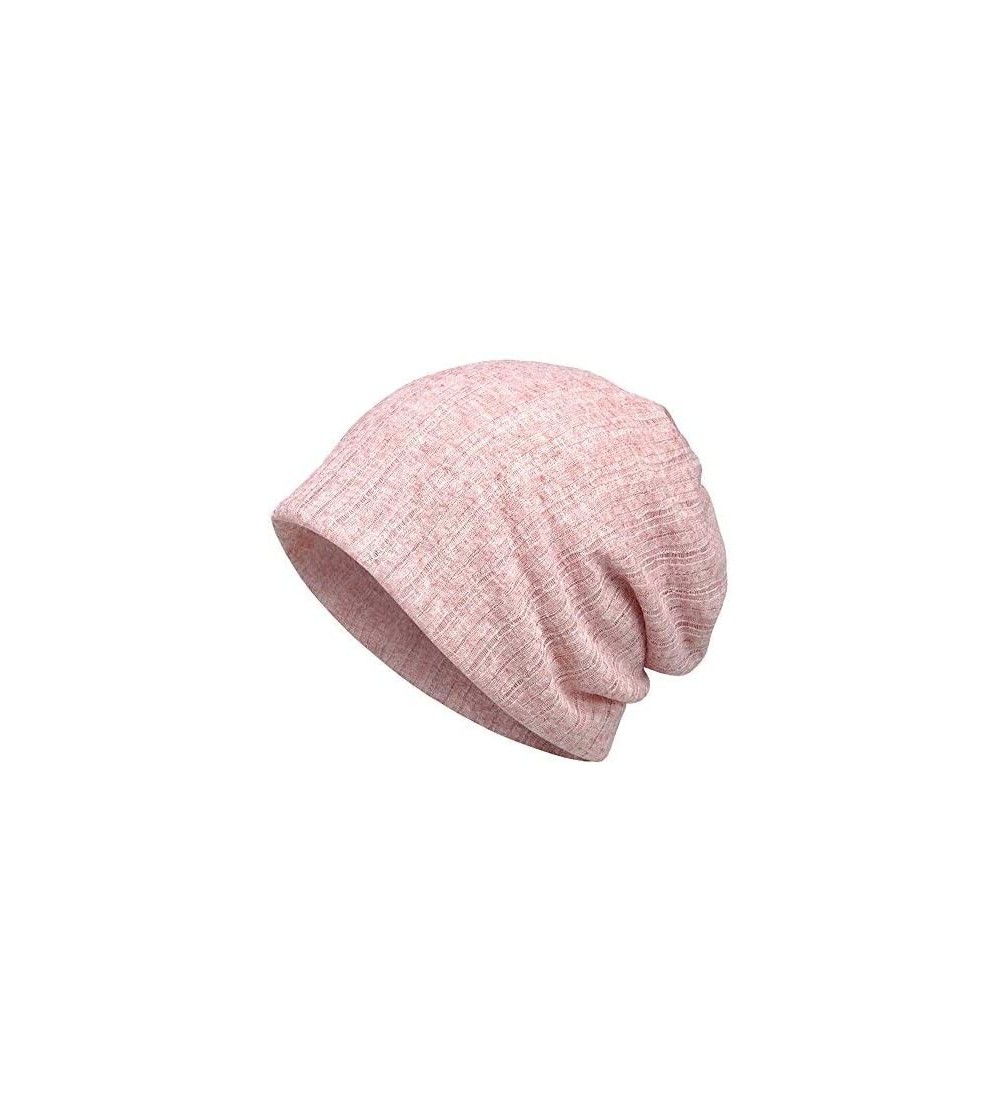 Skullies & Beanies Women's Lightweight Solid Chemo Hat Slouchy Beanie Cap - Pink - CJ1867ZR29E