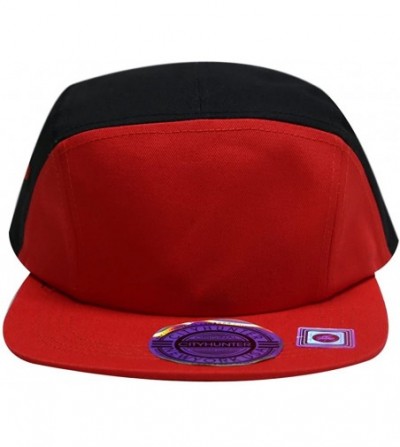 Baseball Caps Baseball 5 Panel Biker Hat - 145 Red/Black - CA126HG4CMT