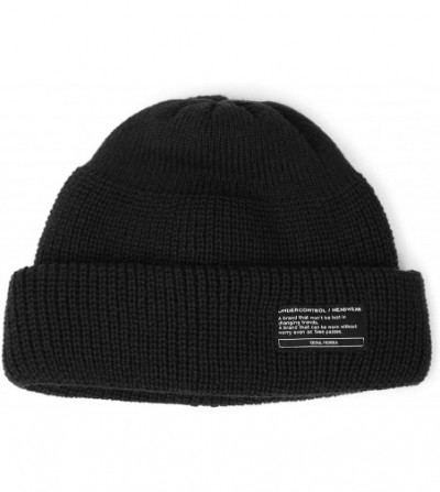 Skullies & Beanies Winter Fisherman Beanie Free Size Men Women - Unisex Stylish Plain Skull Hat Watch Cap -12 Color - Black -...