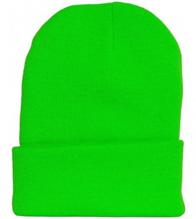 Skullies & Beanies Solid Winter Long Beanie (Comes in Many - Neon Green - CT11Y94TAGJ