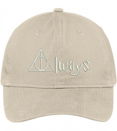 Baseball Caps Harry Always Embroidered Soft Crown 100% Brushed Cotton Cap - Stone - CX17YTGZCI4