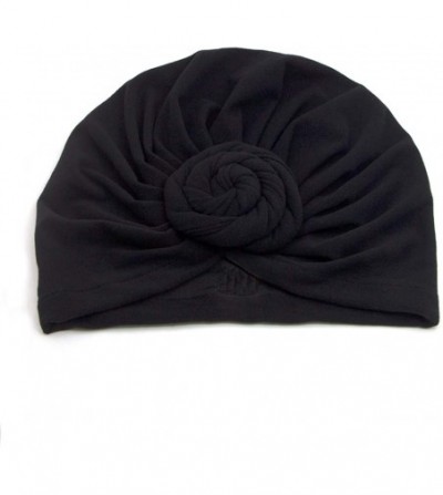 Skullies & Beanies African Turbans for Women Headwrap Hair Bonnet Beanie for Black Women Sleeping Hair Loss Hat - Blackyellow...