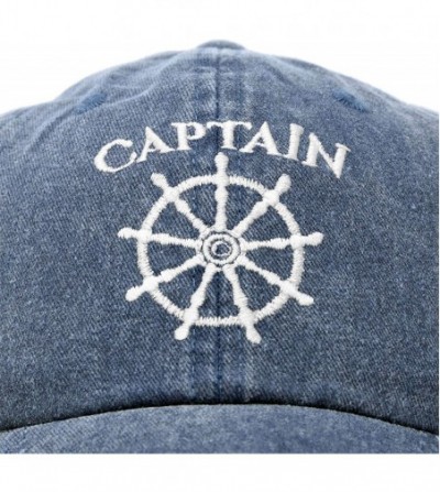 Baseball Caps Captain Hat Sailing Baseball Cap Navy Gift Boating Men Women Vintage - Navy Blue - C318WDWIUW4