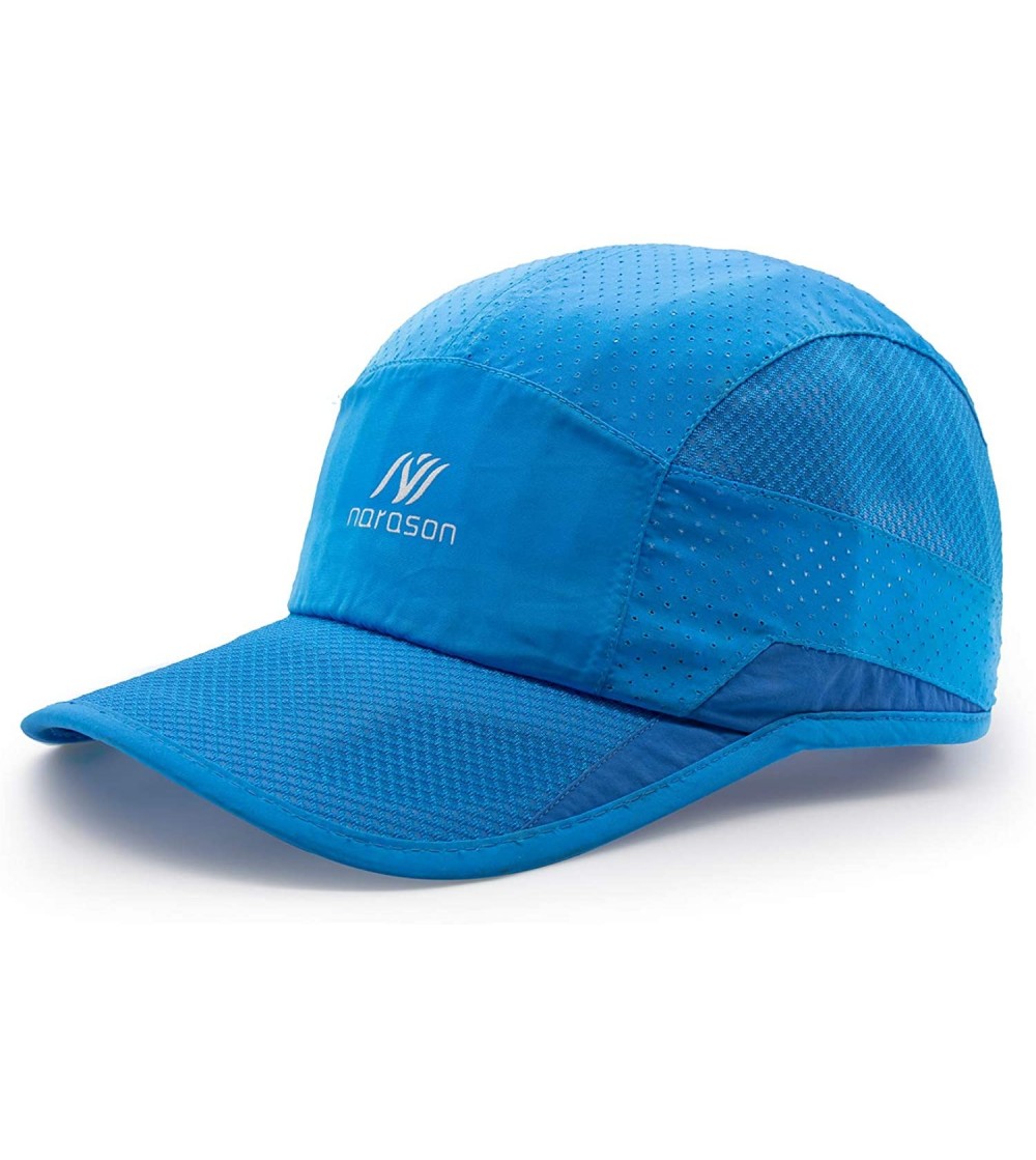 Sun Hats Sun Visor Hats Lightweight Cooling Sports Hat UV Protection Ultra Thin Breathable Baseball Hats - Blue - CO18TKTL4UA