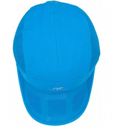 Sun Hats Sun Visor Hats Lightweight Cooling Sports Hat UV Protection Ultra Thin Breathable Baseball Hats - Blue - CO18TKTL4UA