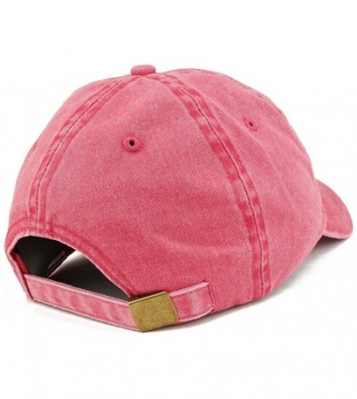 Baseball Caps World's Best Mom Embroidered Pigment Dyed Low Profile Cotton Cap - Red - CL12GPQYG2R