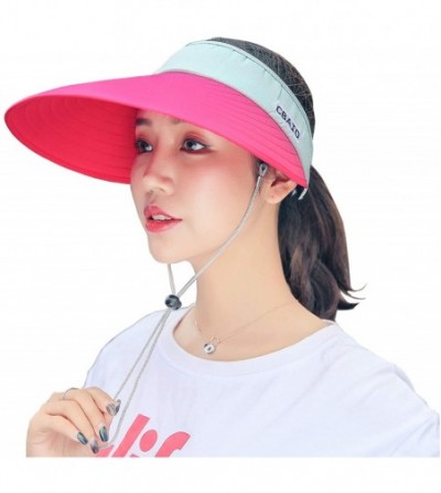 Sun Hats Sun Hat Wide Brim Visor for Women Summer UV Protection Foldable Travle Beach Cap - 5 - CR18GYR89EA