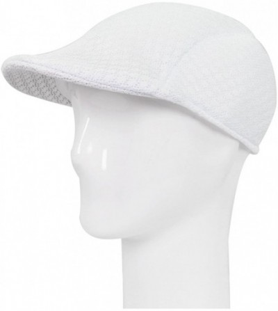 Newsboy Caps Premium Summer Mesh Golf Ivy Driver Cabby Newsboy Cap Hat - Diff Colors/Sizes - Off White - C21216NJ593